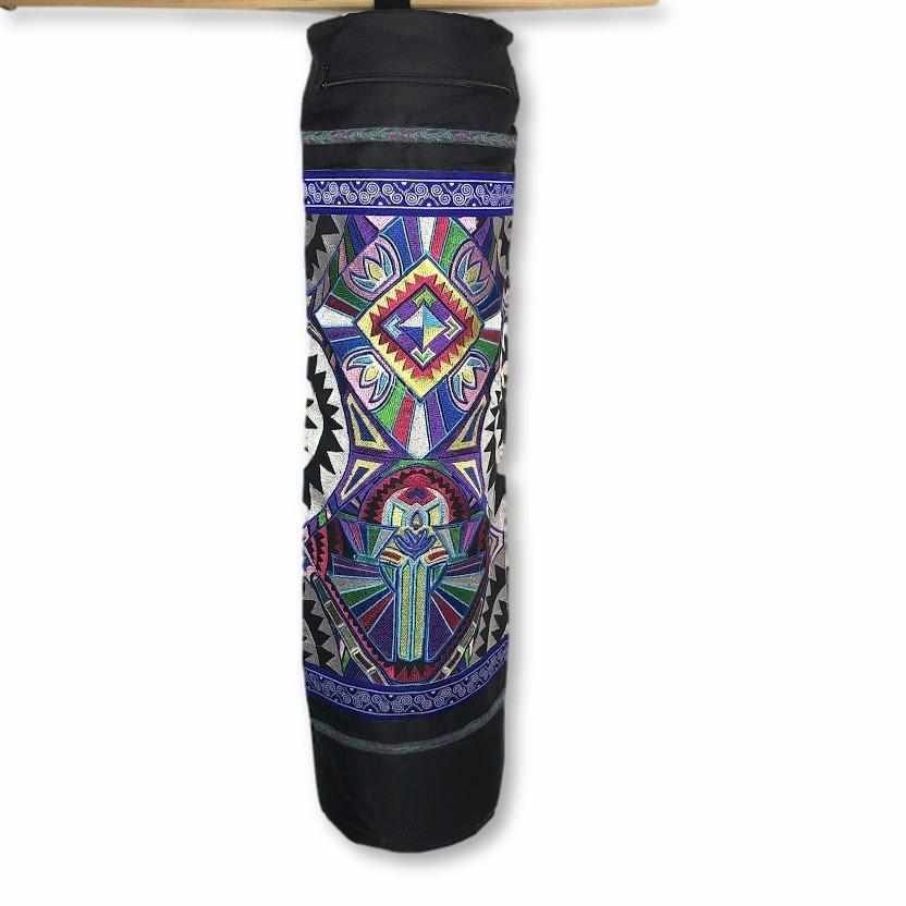 Deco Jaw Embroidered Yoga Bag - Thailand Bags La Vie Bien Deco Jaw Embroidered Yoga Bag - Thailand