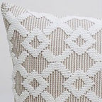 Decorative Beige Accent Throw Pillow 20"x20" Home Furnishings La Vie Bien Decorative Beige Accent Throw Pillow 20"x20"