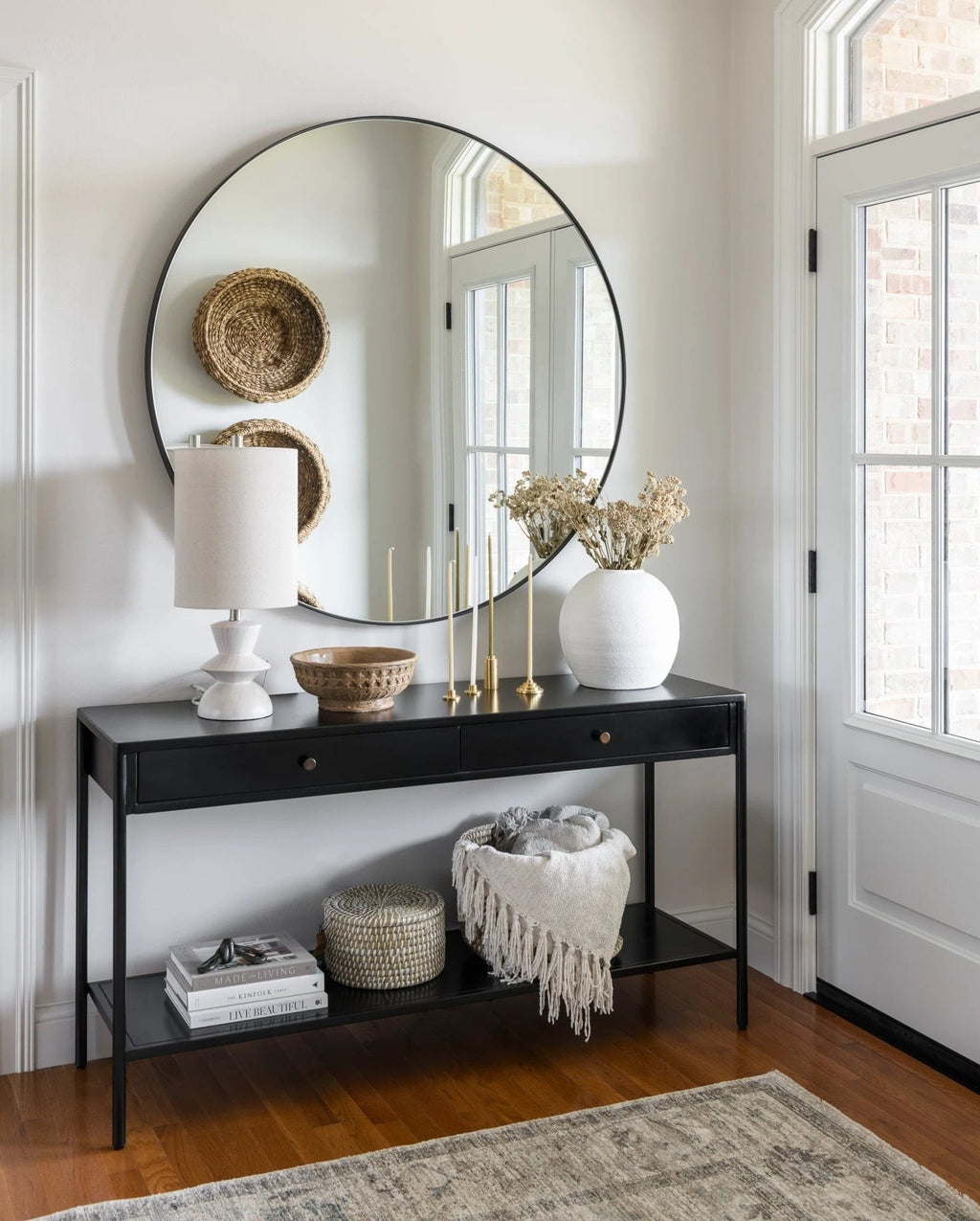 Decorative Debossed Cement Bowl / Planter, Woven Design by White Cliff Studio