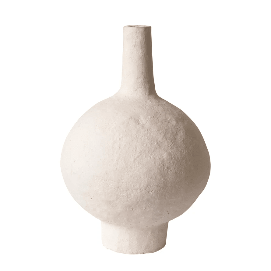 Decorative Handmade Paper Mache Vase by White Cliff Studio