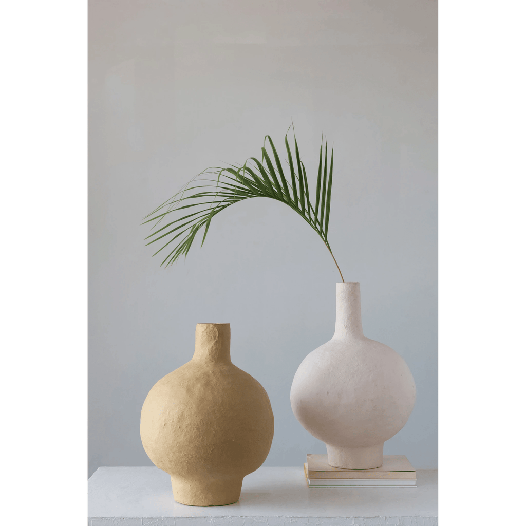 Decorative Handmade Paper Mache Vase by White Cliff Studio