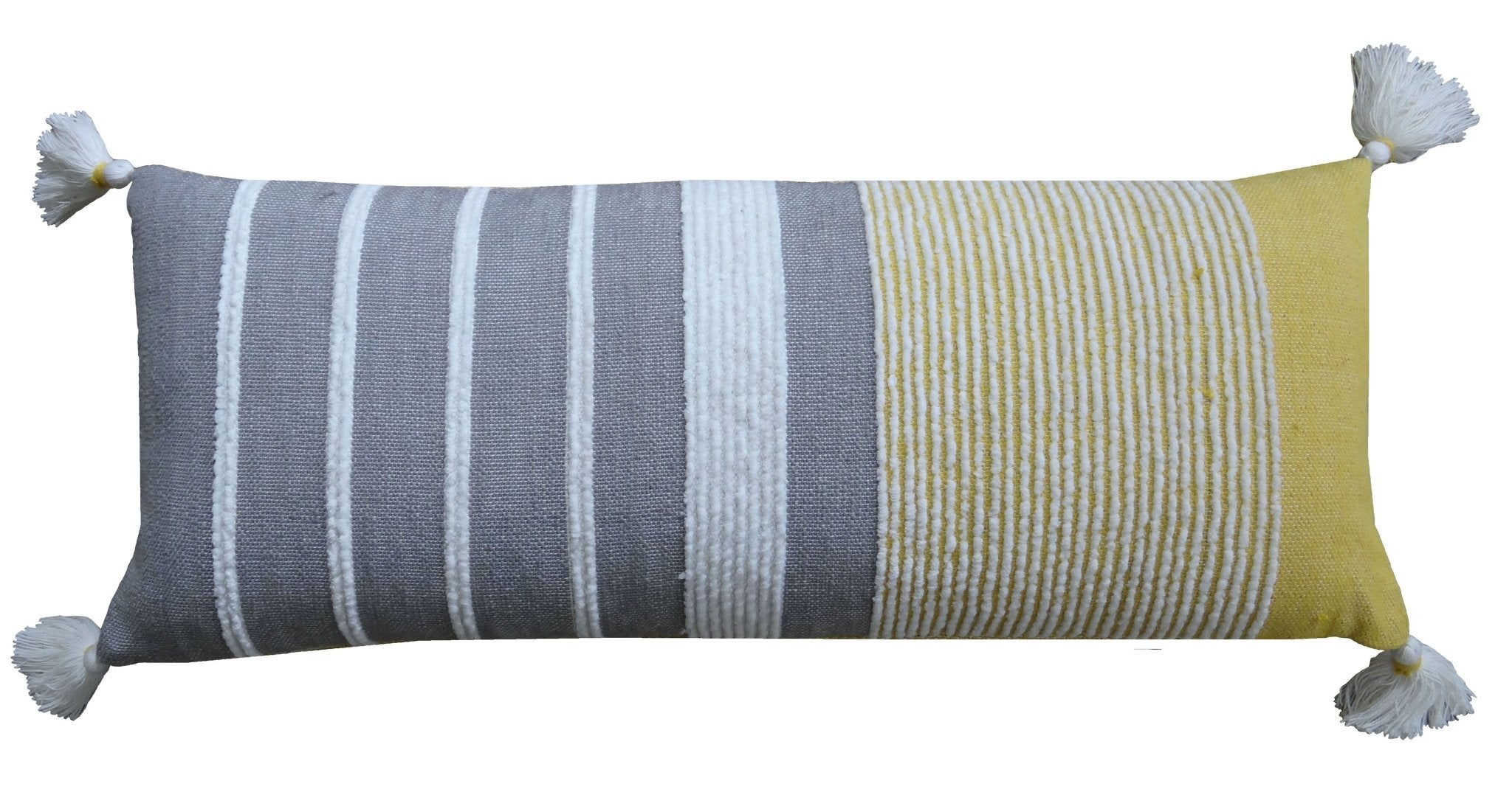 Decorative Long Grey Stripes Throw Pillow (14X36 Inches) Throw Pillow La Vie Bien Decorative Long Grey Stripes Throw Pillow (14X36 Inches)