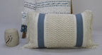 Decorative Striped Pillow with Loop Texture and Fringes 14"x24" Home Furnishings La Vie Bien Decorative Striped Pillow with Loop Texture and Fringes 14"x24"