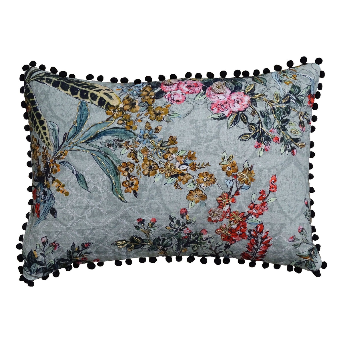 Hand Illustrated  14"X20" Decorative Pillow