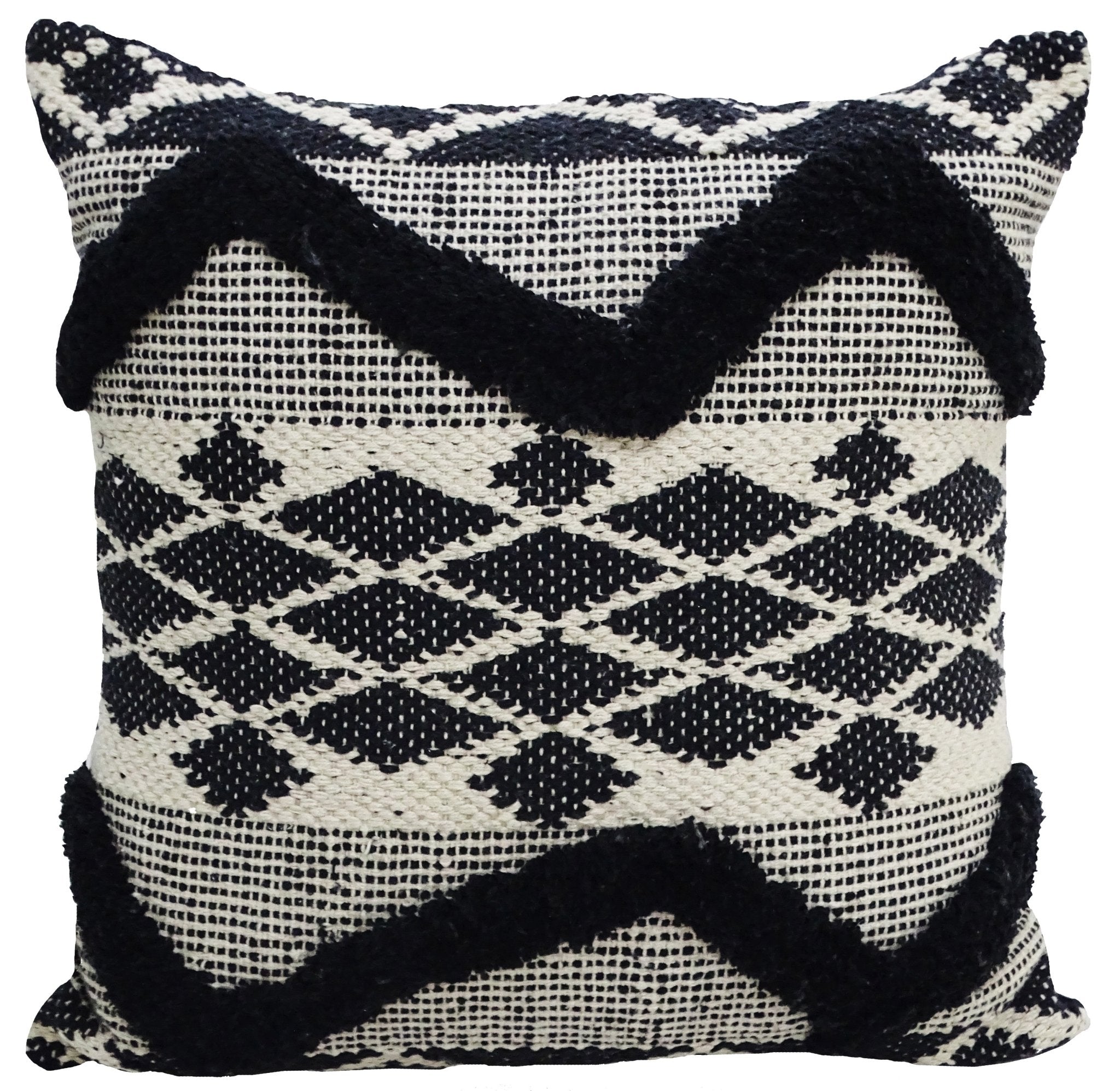 Decorative Tufted Chevron Pillow 20"x20" for Couch Home Furnishings La Vie Bien Decorative Tufted Chevron Pillow 20"x20" for Couch