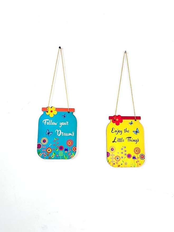 Decorative Wall Hanging Wooden Art Decor set 0f 2 by Vibhsa