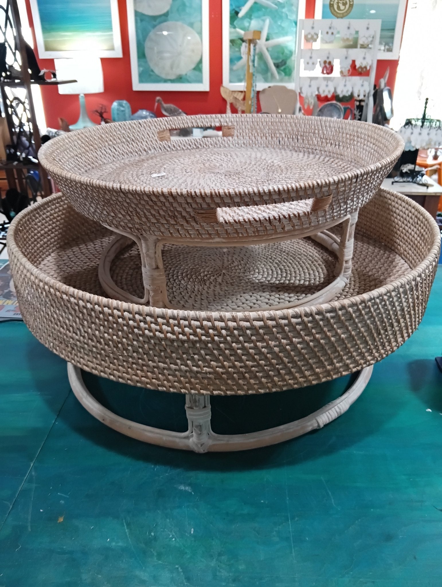 Decorative Woven Rattan Tray - 2 sizes Trays/Baskets La Vie Bien Decorative Woven Rattan Tray - 2 sizes