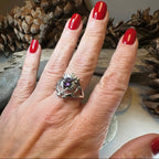 Dedication Scottish Luckenbooth Amethyst Ring in Sterling Silver Ring La Vie Bien Dedication Scottish Luckenbooth Amethyst Ring in Sterling Silver