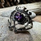 Dedication Scottish Luckenbooth Amethyst Ring in Sterling Silver Ring La Vie Bien Dedication Scottish Luckenbooth Amethyst Ring in Sterling Silver