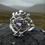 Dedication Scottish Luckenbooth Amethyst Ring in Sterling Silver Ring La Vie Bien Dedication Scottish Luckenbooth Amethyst Ring in Sterling Silver