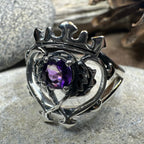 Dedication Scottish Luckenbooth Amethyst Ring in Sterling Silver Ring La Vie Bien Dedication Scottish Luckenbooth Amethyst Ring in Sterling Silver