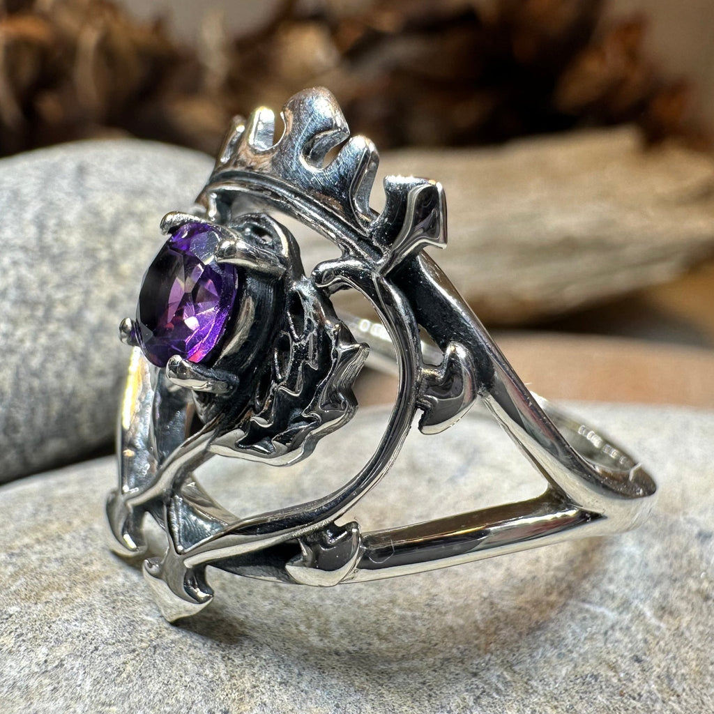 Dedication Scottish Luckenbooth Amethyst Ring in Sterling Silver Ring La Vie Bien Dedication Scottish Luckenbooth Amethyst Ring in Sterling Silver