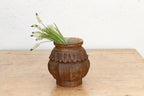 Deep Brown Carved Bulbous Marble Vase Accents La Vie Bien Deep Brown Carved Bulbous Marble Vase