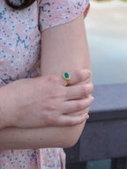 Deep Sea Brass Ring - Green Onyx by Fair Anita