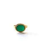 Deep Sea Brass Ring - Green Onyx by Fair Anita