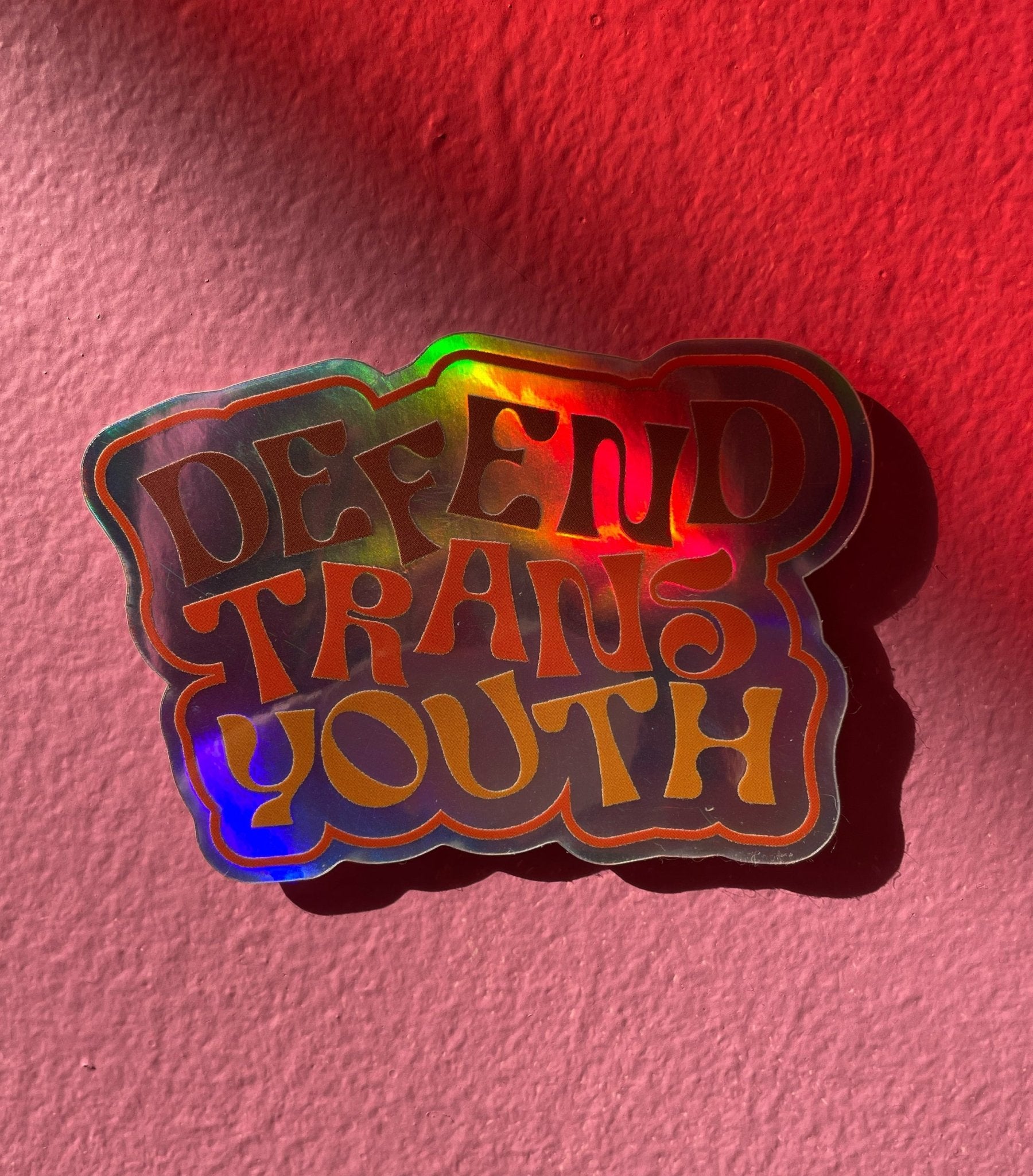 Defend Trans Youth Sticker Stickers La Vie Bien Defend Trans Youth Sticker