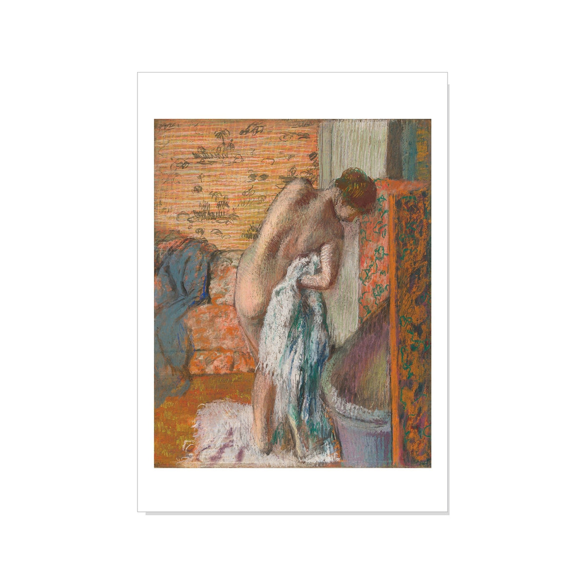 Degas - Après le bain (Femme s'essuyant) - Postcard STATIONERY La Vie Bien Degas - Après le bain (Femme s'essuyant) - Postcard