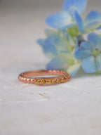 Delicate Rose Gold and Citrine Band by Ash & Rose