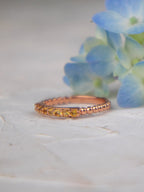 Delicate Rose Gold and Citrine Band by Ash & Rose