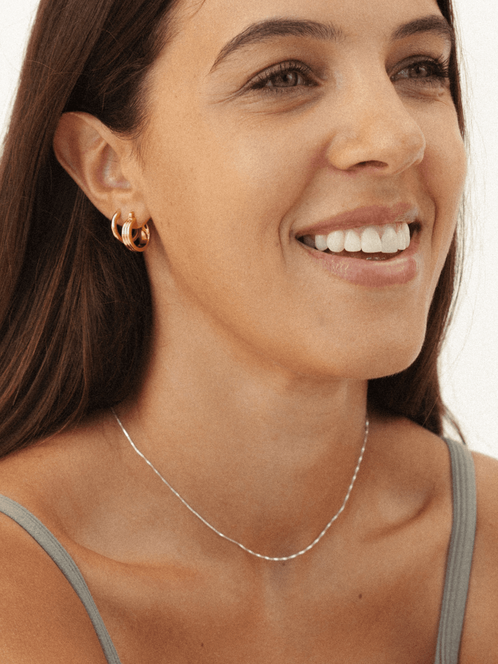 Delicate Staple Box Chain - Silver