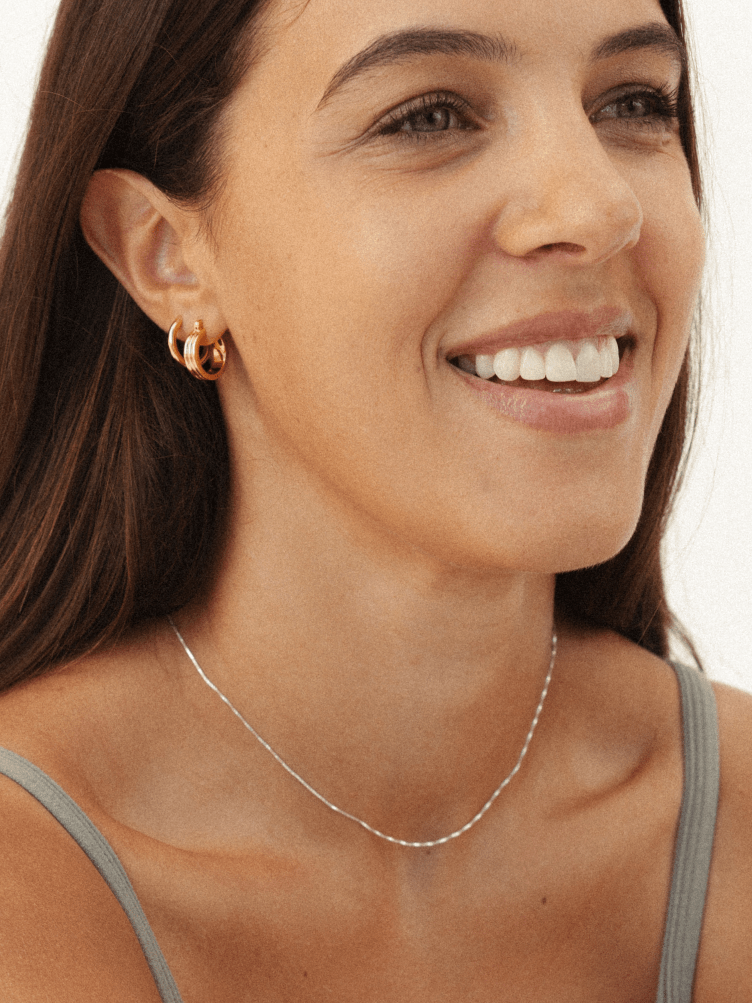 Delicate Staple Box Chain - Silver