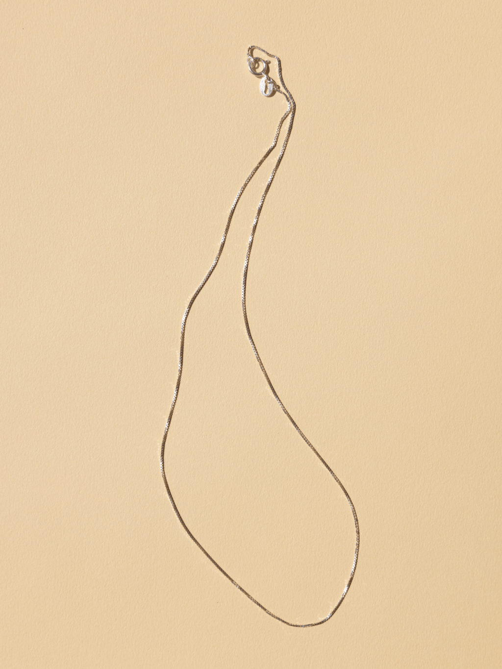 Delicate Staple Box Chain - Silver