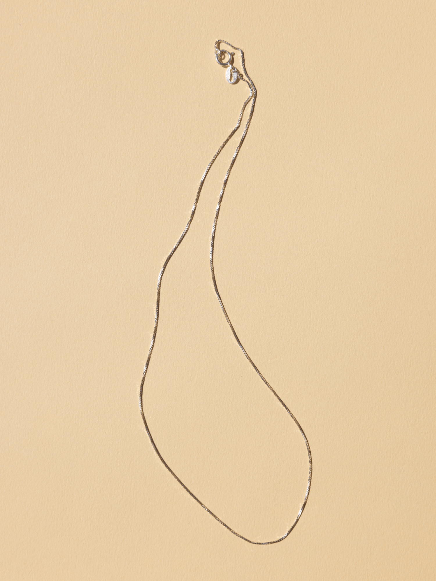 Delicate Staple Box Chain - Silver