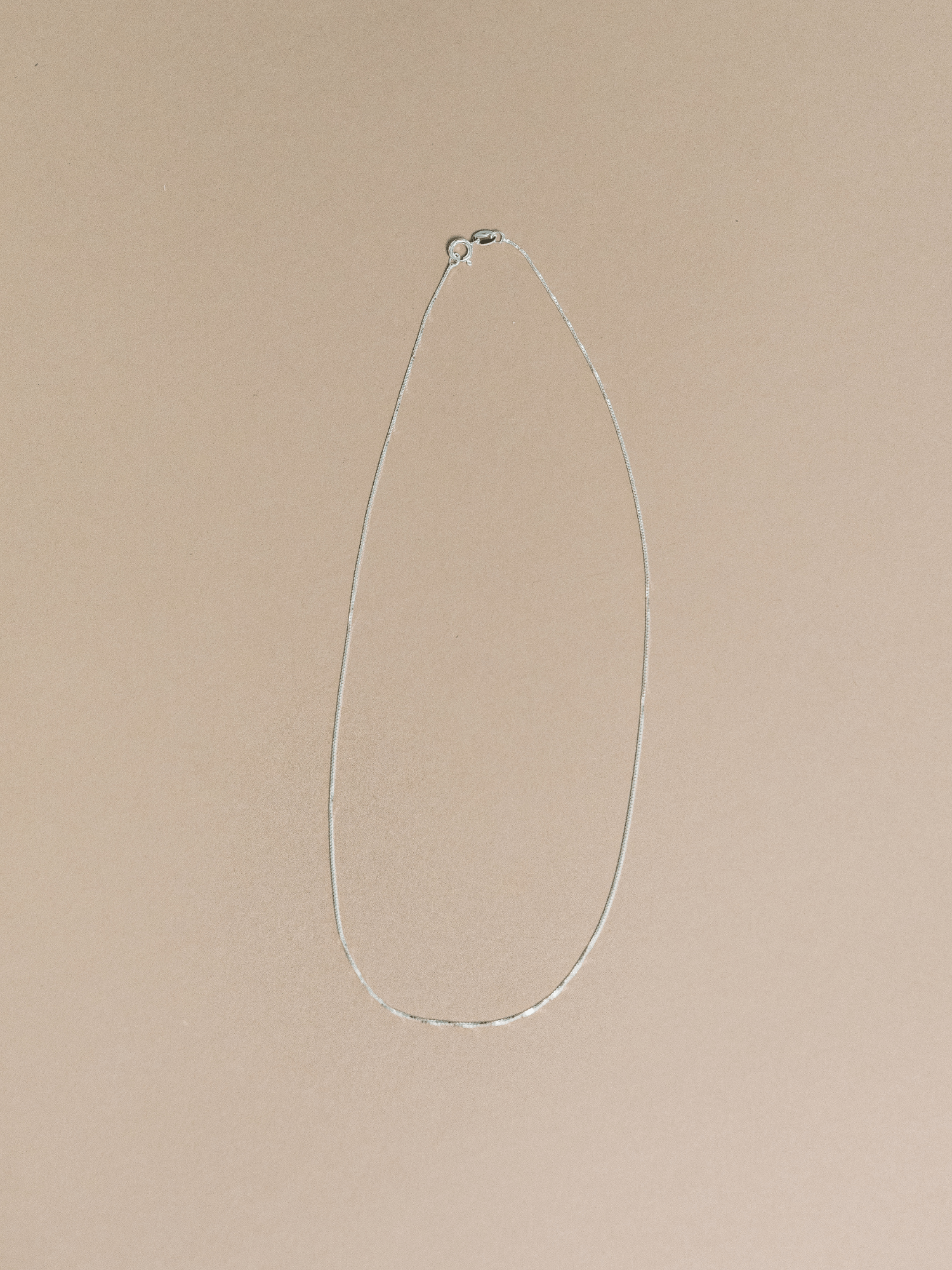 Delicate Staple Box Chain - Silver