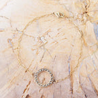 Delicate Stones Line Bronze Bracelet by Barse Jewelry