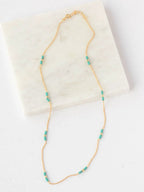 Delicate Turquoise Gold Necklace
