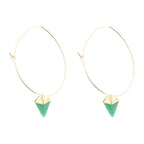 Delphi Green Agate Charm Earrings by Barse Jewelry