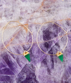 Delphi Green Agate Charm Earrings by Barse Jewelry