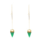Delphi Green Agate Charm Earrings by Barse Jewelry