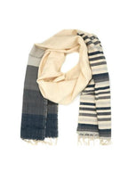 Denim Hues Striped Scarf by Fair Anita