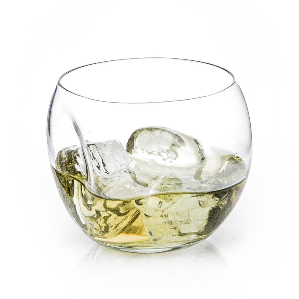 Dented Round Whiskey Tumbler La Vie Bien Dented Round Whiskey Tumbler