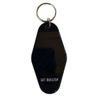 Department of Redundancy Department Motel Style Keychain in Black by The Bullish Store