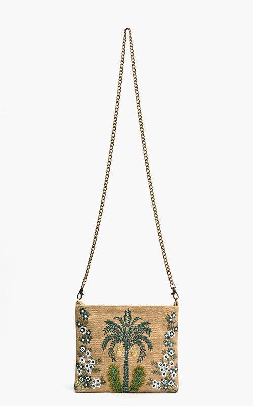 Desert Oasis Embellished Clutch – Luxe Handwoven Jacquard Accessories La Vie Bien Desert Oasis Embellished Clutch – Luxe Handwoven Jacquard