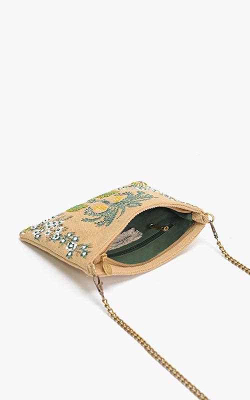 Desert Oasis Embellished Clutch – Luxe Handwoven Jacquard Accessories La Vie Bien Desert Oasis Embellished Clutch – Luxe Handwoven Jacquard