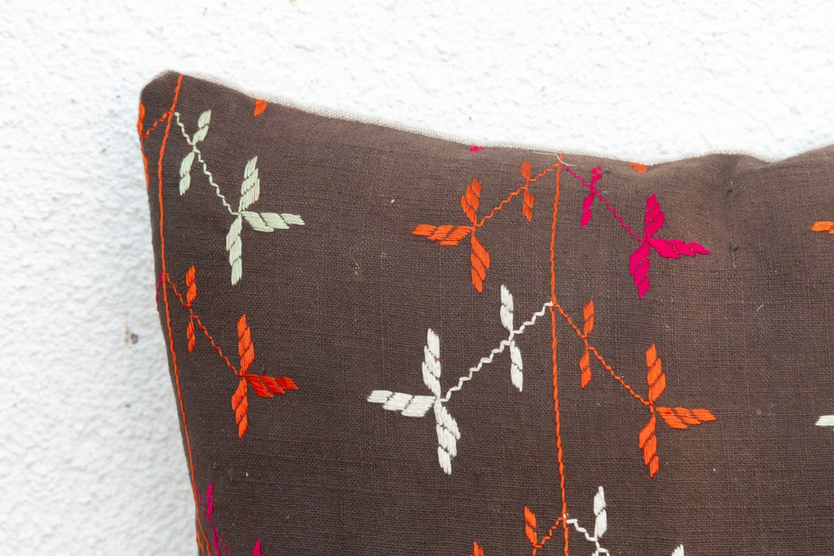 Desert Star, Antique Phulkari Pillow Cover Throw Pillow La Vie Bien Desert Star, Antique Phulkari Pillow Cover