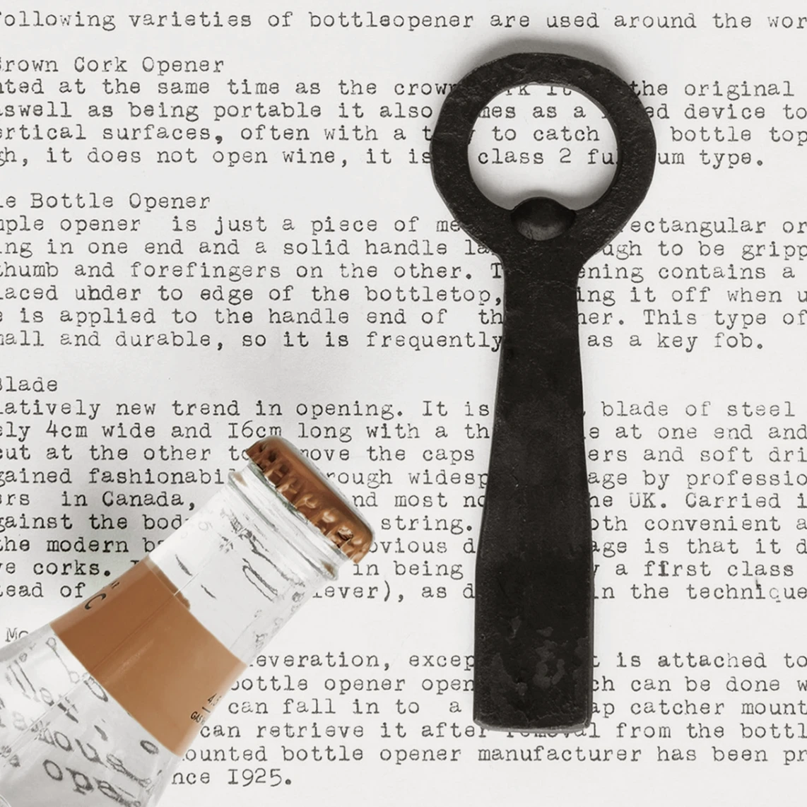 Desi Forged Iron Bottle Opener by Source by Studio Skara