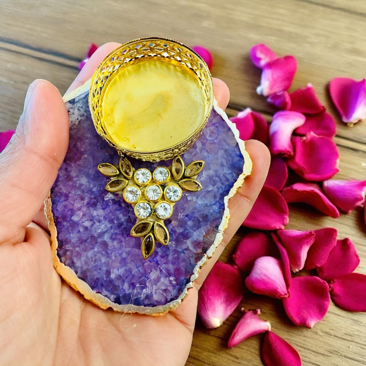 Designer Agate T Light Holder - Housewarming/Host Gift /Diwali Giff La Vie Bien Designer Agate T Light Holder - Housewarming/Host Gift /Diwali Giff