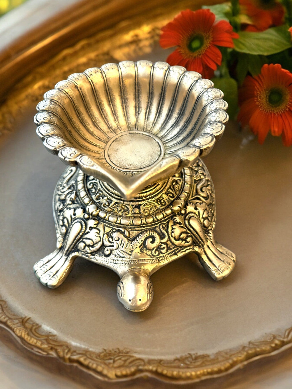 Designer Diya with Tortoise Diyas & Samai La Vie Bien Designer Diya with Tortoise
