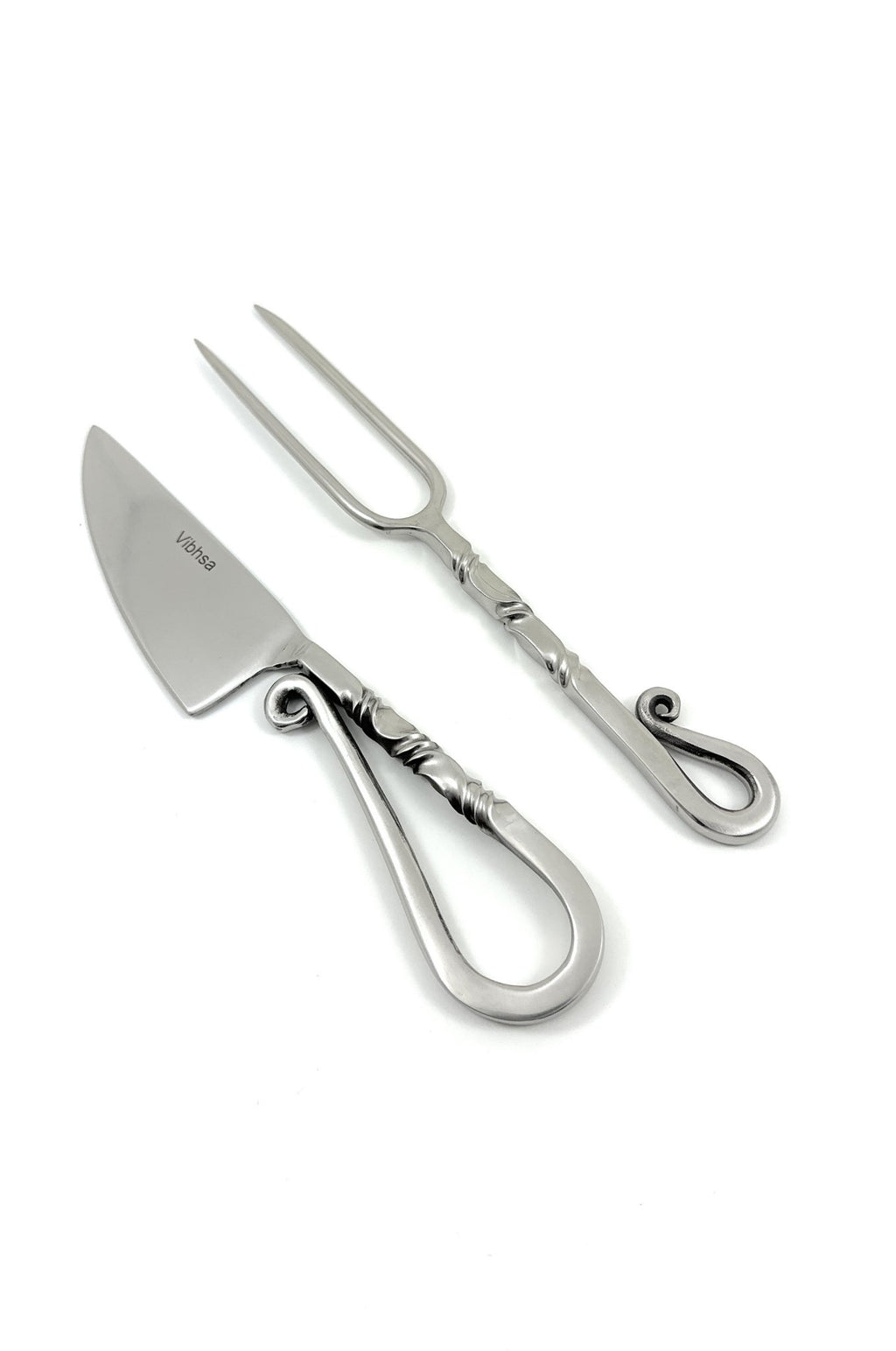 Designer Stainless Steel Carving Knife & Fork Set of 2 Dining Decor La Vie Bien Designer Stainless Steel Carving Knife & Fork Set of 2