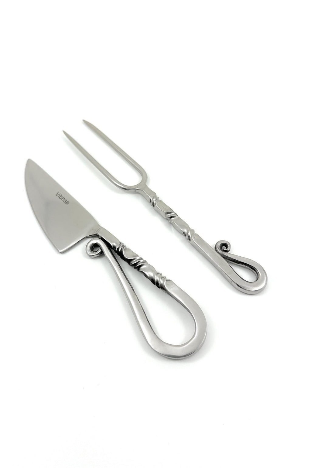 Designer Stainless Steel Carving Knife & Fork Set of 2 Dining Decor La Vie Bien Designer Stainless Steel Carving Knife & Fork Set of 2