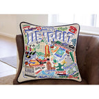 Detroit Hand - Embroidered Pillow by Cat Studio Pillows La Vie Bien Detroit Hand - Embroidered Pillow by Cat Studio