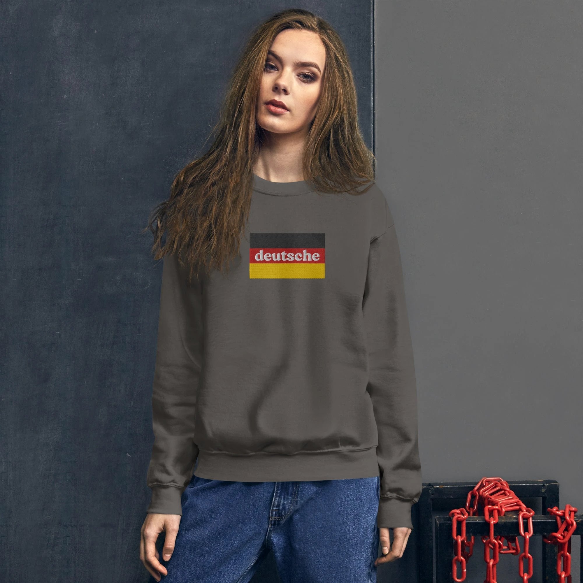 Deutsche embroidered German Sweatshirt by La Vie Bien