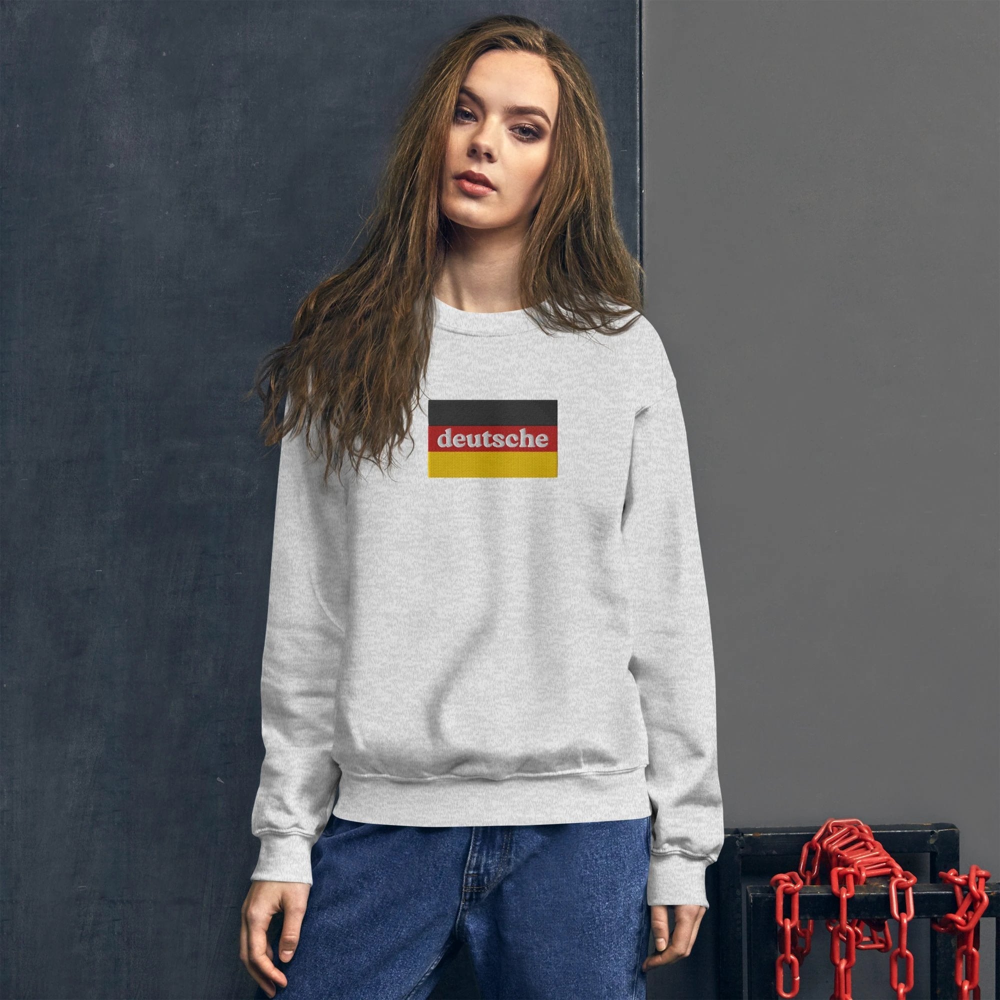 Deutsche embroidered German Sweatshirt by La Vie Bien