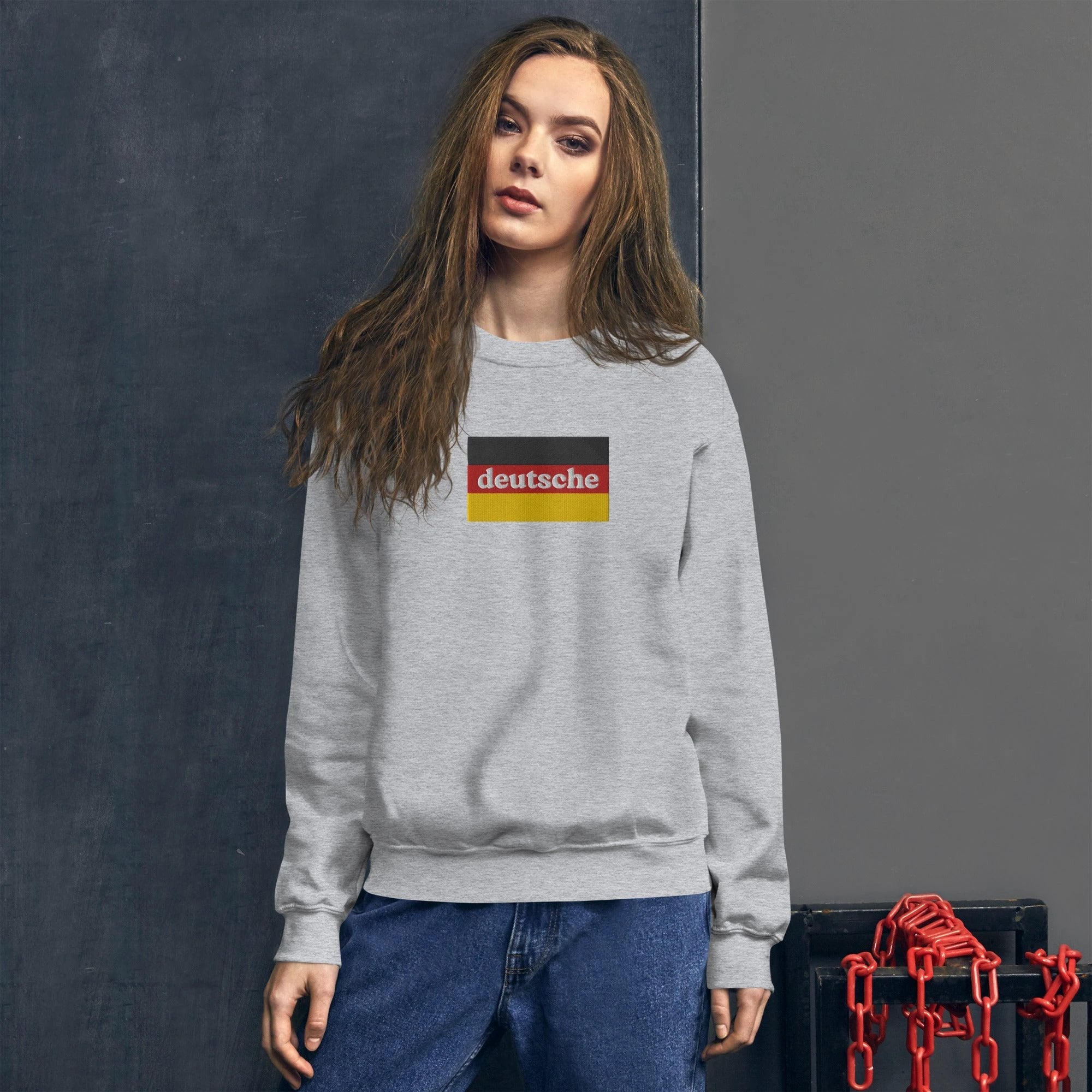 Deutsche embroidered German Sweatshirt by La Vie Bien