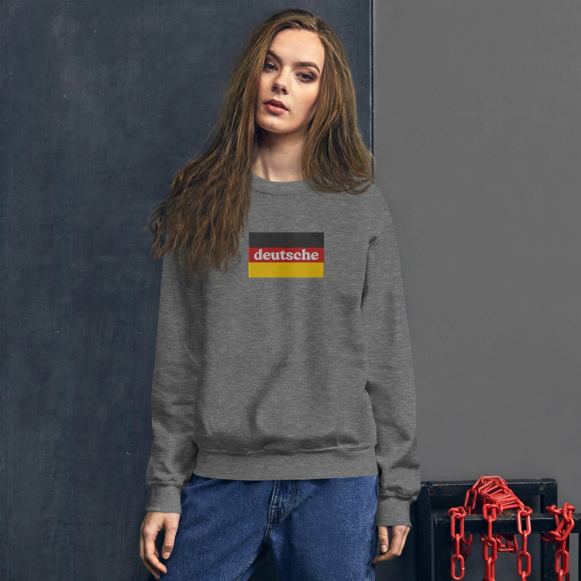 Deutsche embroidered German Sweatshirt by La Vie Bien