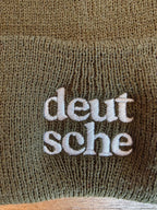 Deutsche german embroidered Cuffed Beanie for cold weather Hats La Vie Bien Deutsche german embroidered Cuffed Beanie for cold weather
